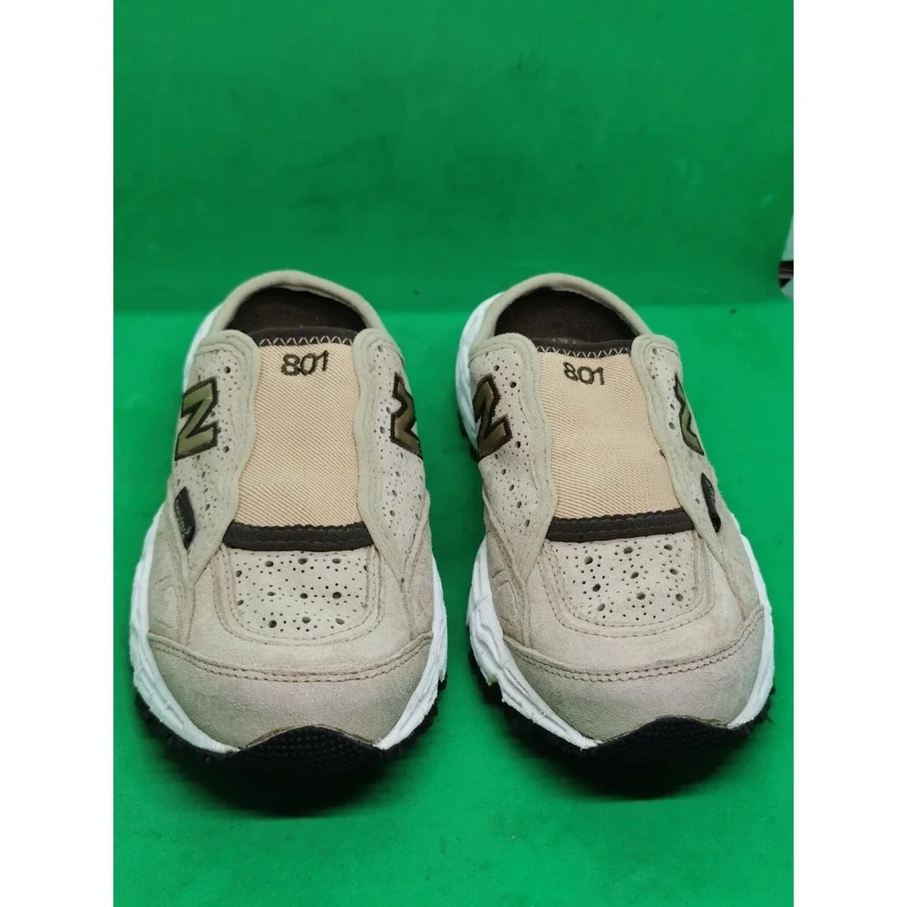 New Balance 801 Slip On All Terrain Beige Suede Leather Shoes Size 6.5 D W801FC